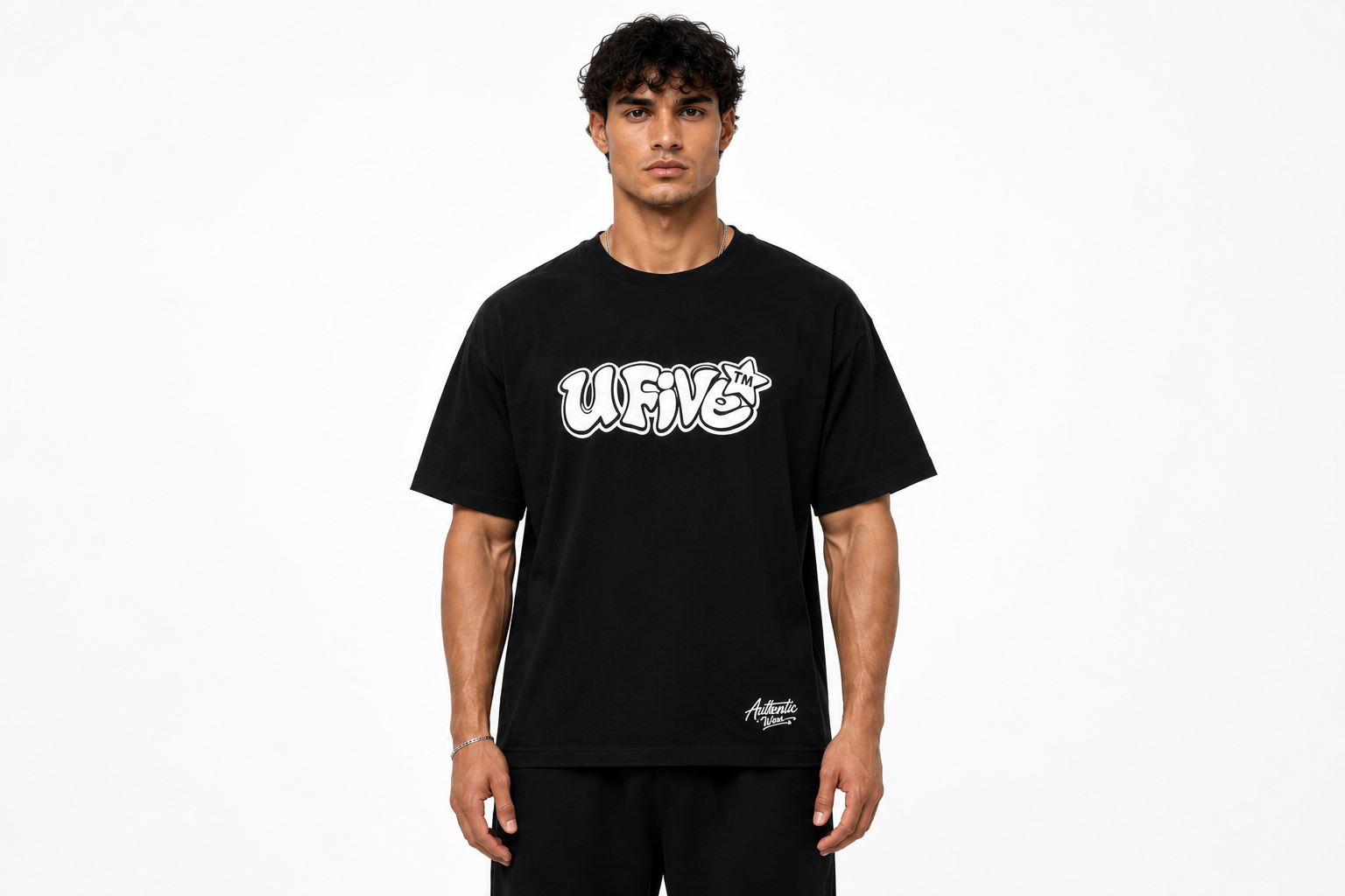Black T-Shirt White UFive™️