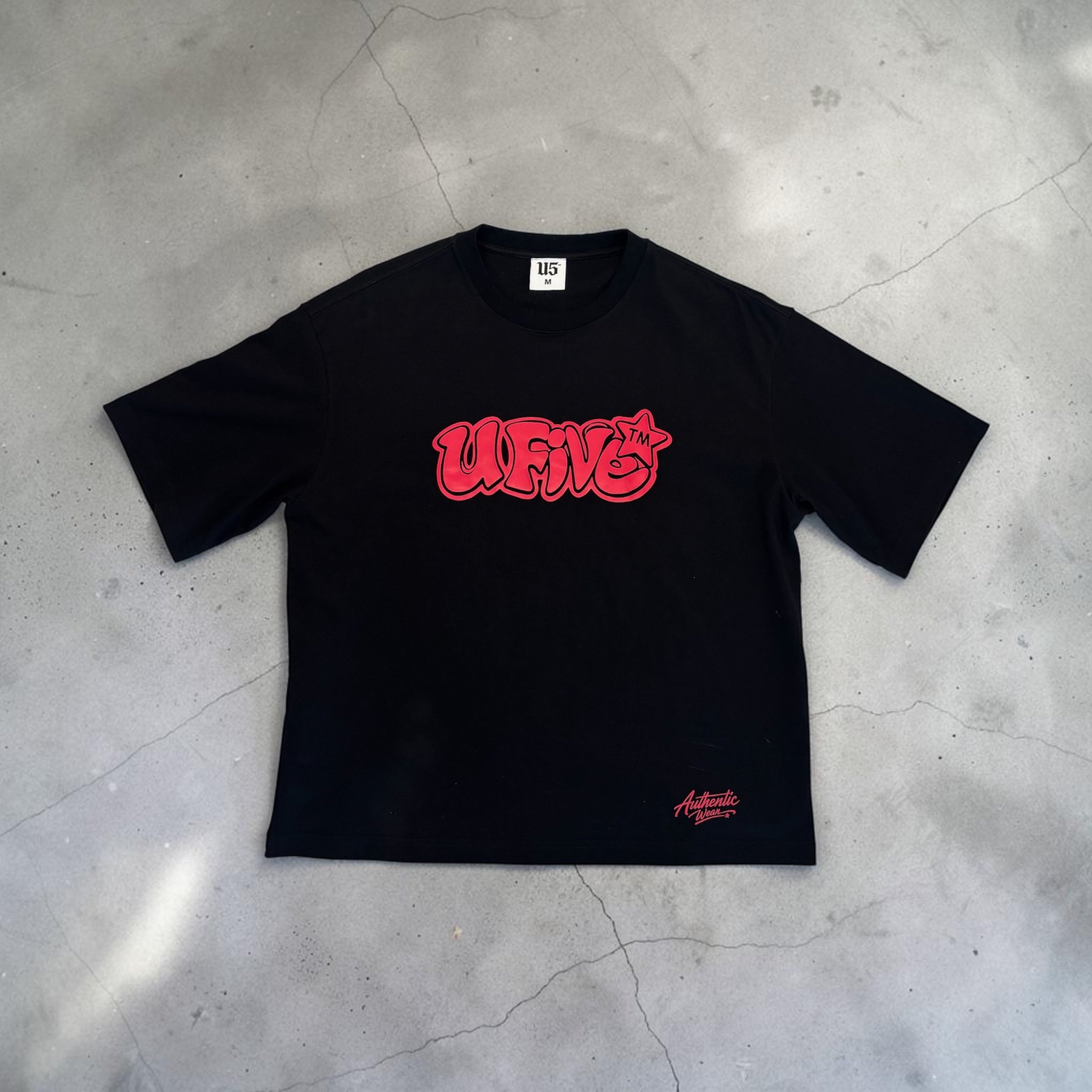 Black T-Shirt – Red UFive™️
