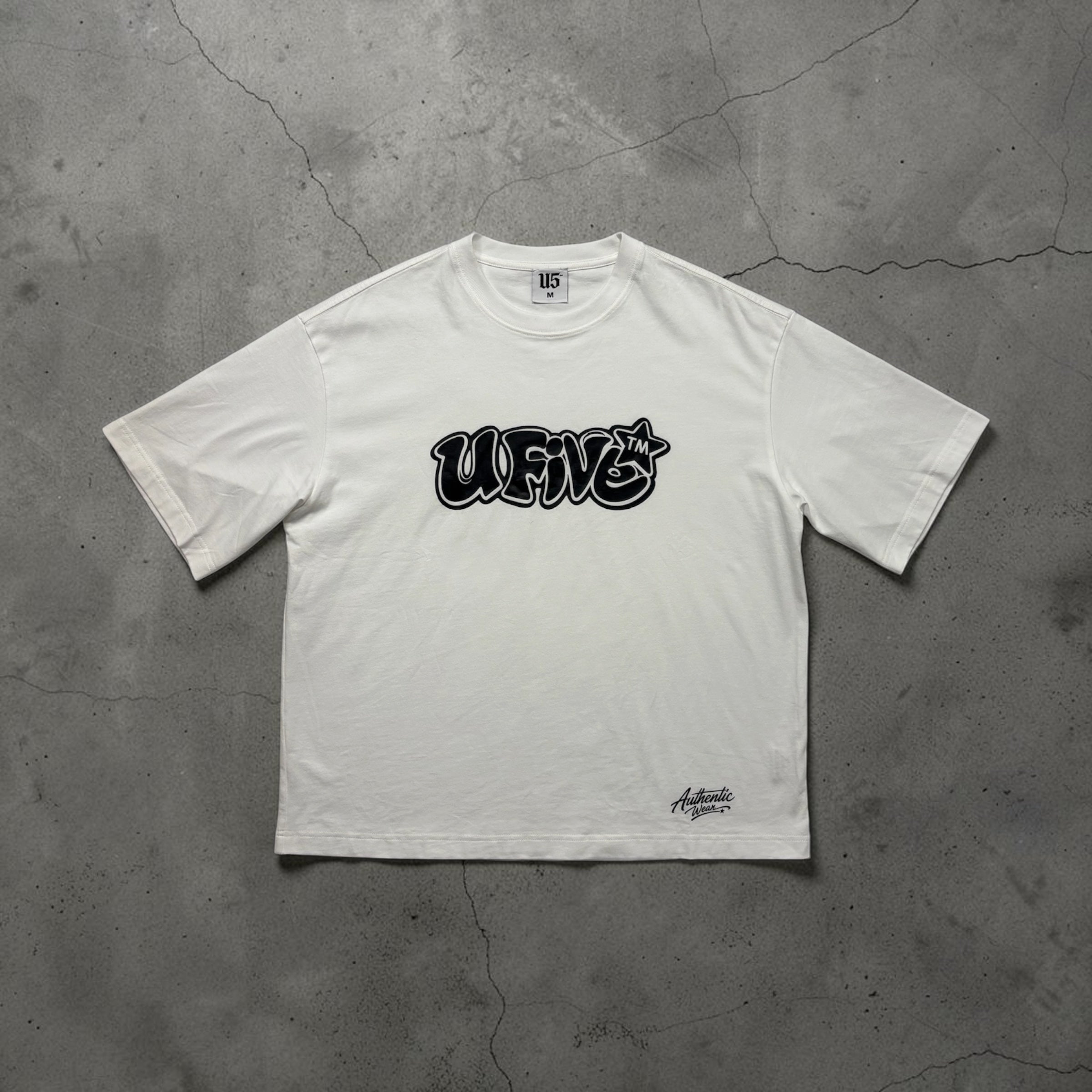 White T-Shirt – Black UFive™️