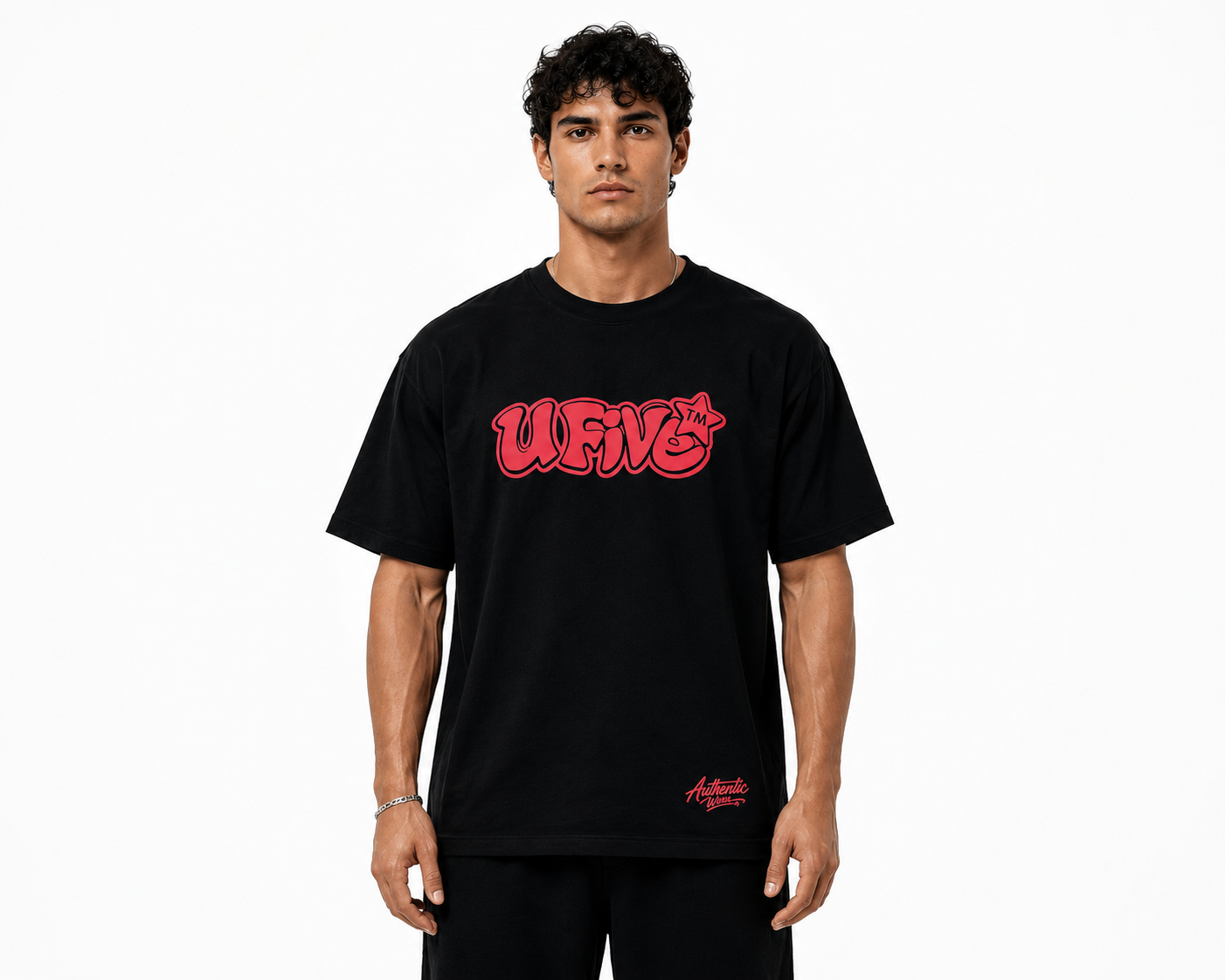 Black T-Shirt Red UFive™️